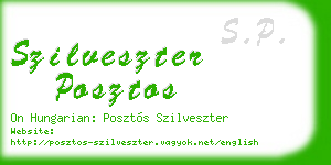 szilveszter posztos business card