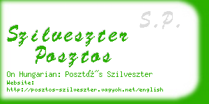 szilveszter posztos business card